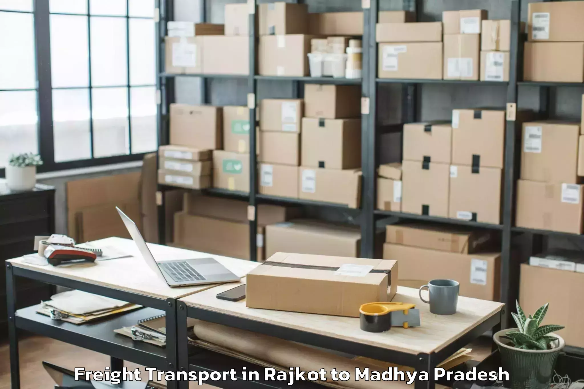 Book Rajkot to Mhow Freight Transport Online